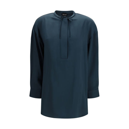 Blusa Giorgio Armani de seda azul