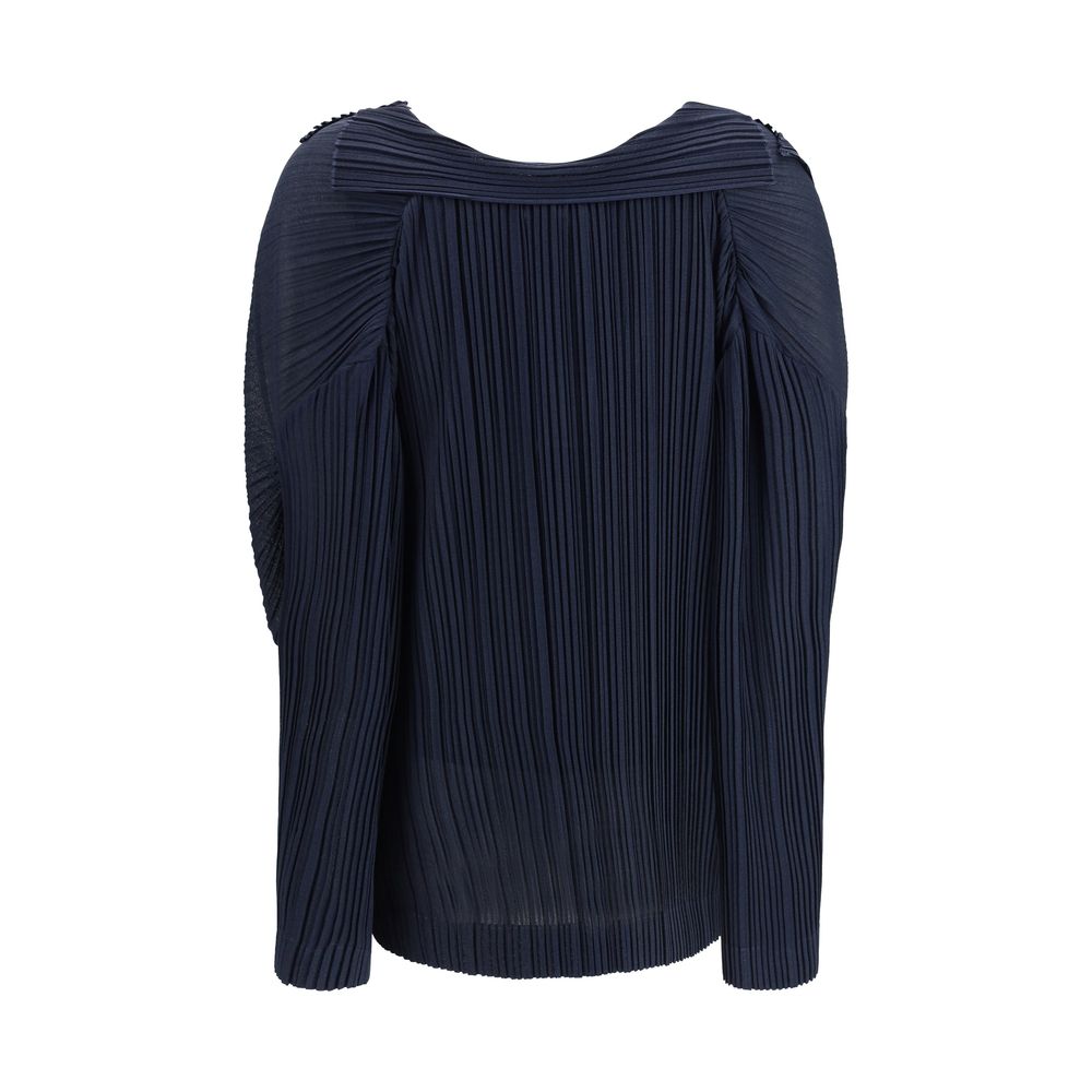 Blusa de viscosa azul Giorgio Armani