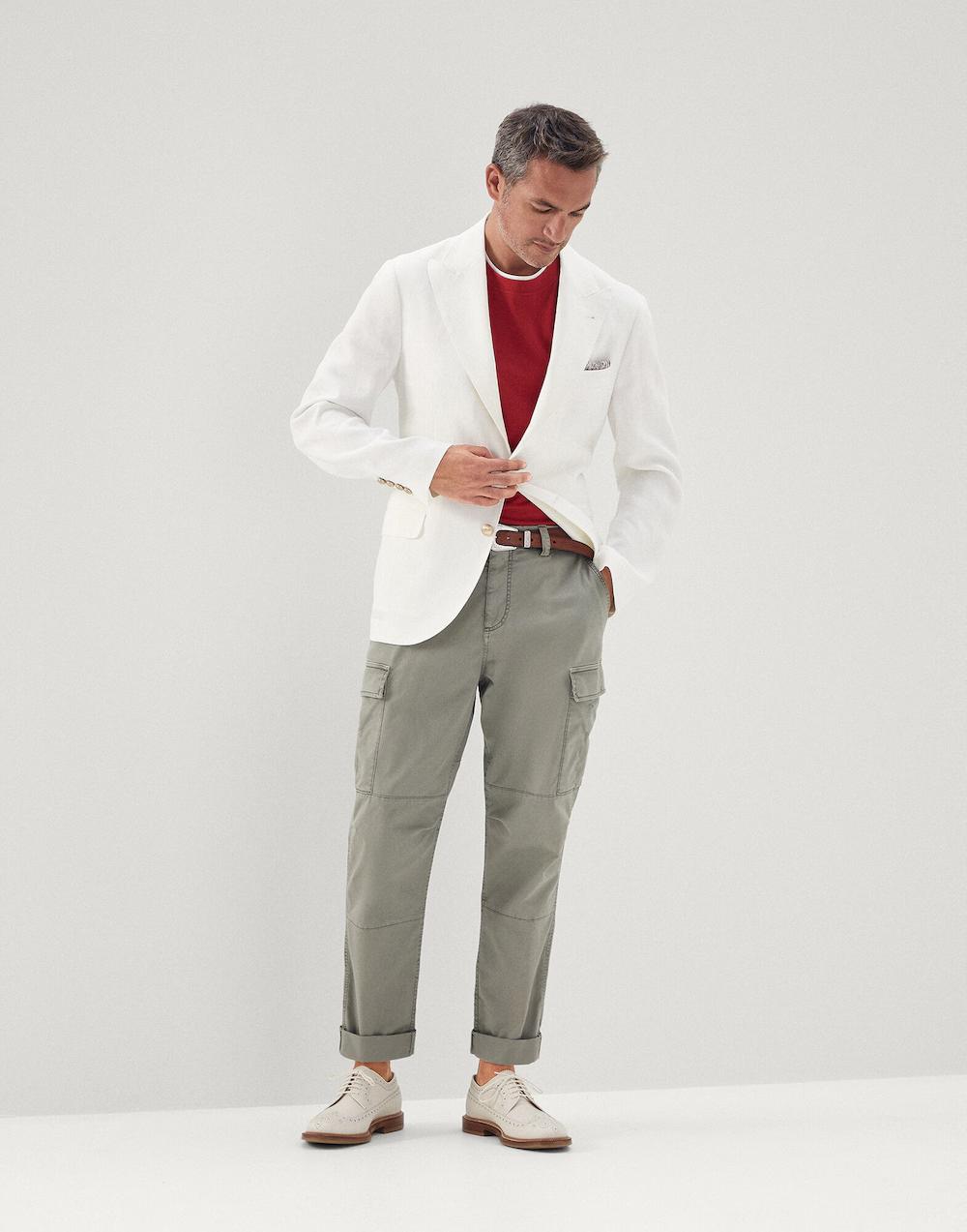 Brunello Cucinelli Green Cotton Cargo Pants