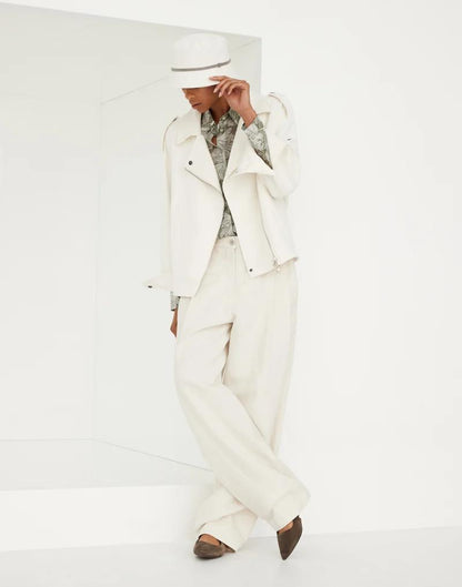 Brunello Cucinelli Bicolor Silk Pattern Shirt