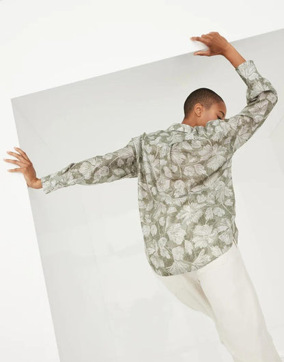 Brunello Cucinelli Bicolor Silk Pattern Shirt