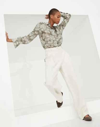 Brunello Cucinelli Bicolor Silk Pattern Shirt