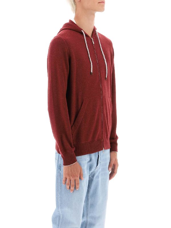 Brunello Cucinelli Red Cashmere Sweater