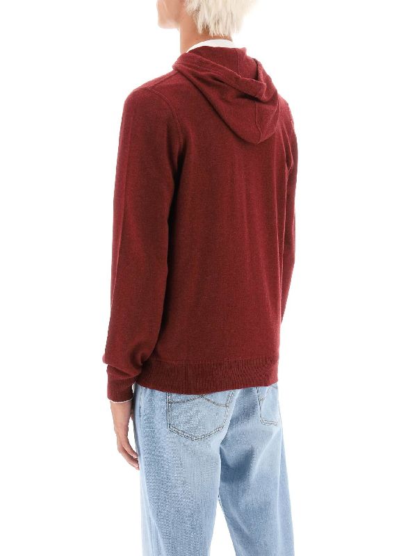Brunello Cucinelli Red Cashmere Sweater