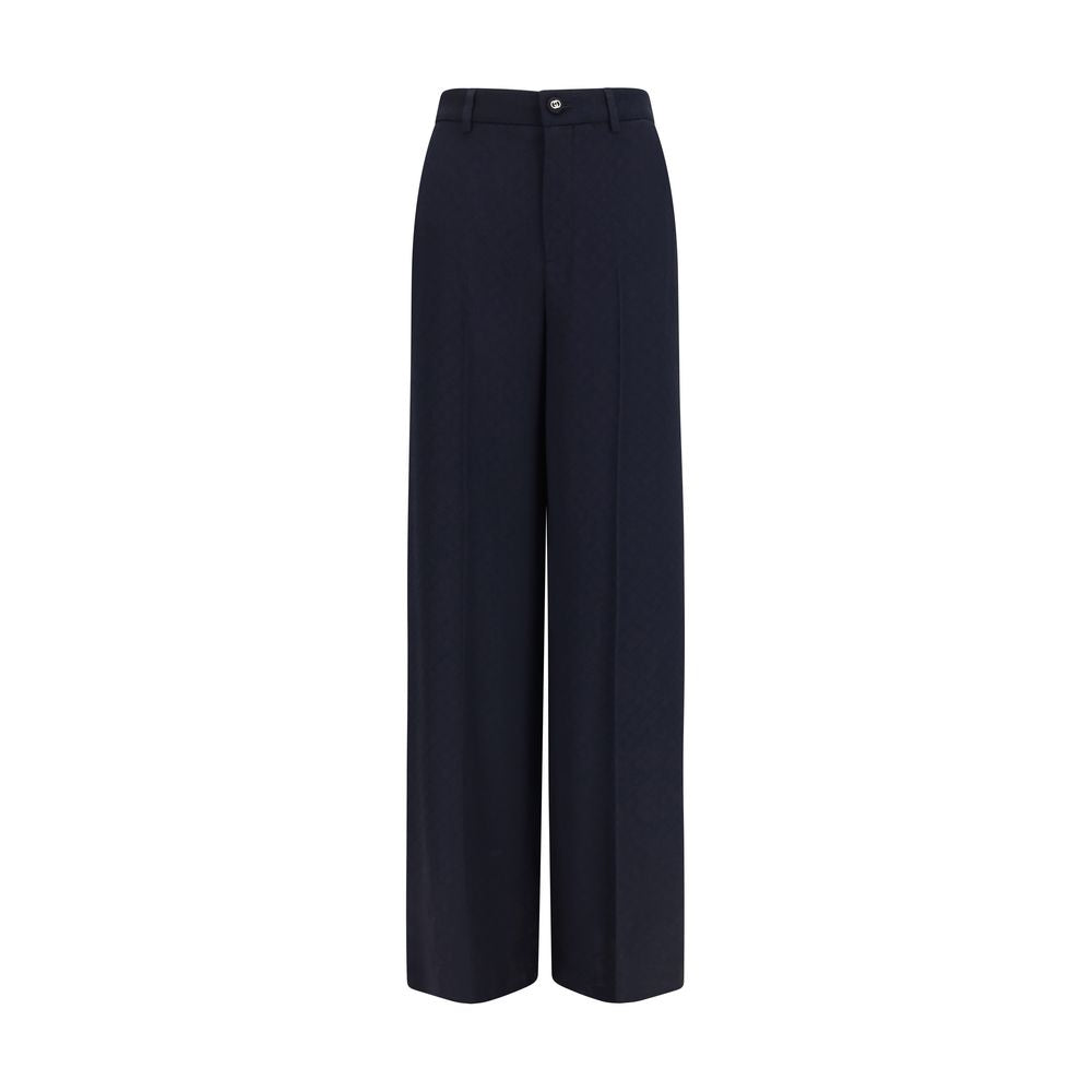Pantalón casual de viscosa azul Gucci
