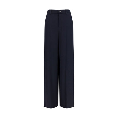 Pantalón casual de viscosa azul Gucci