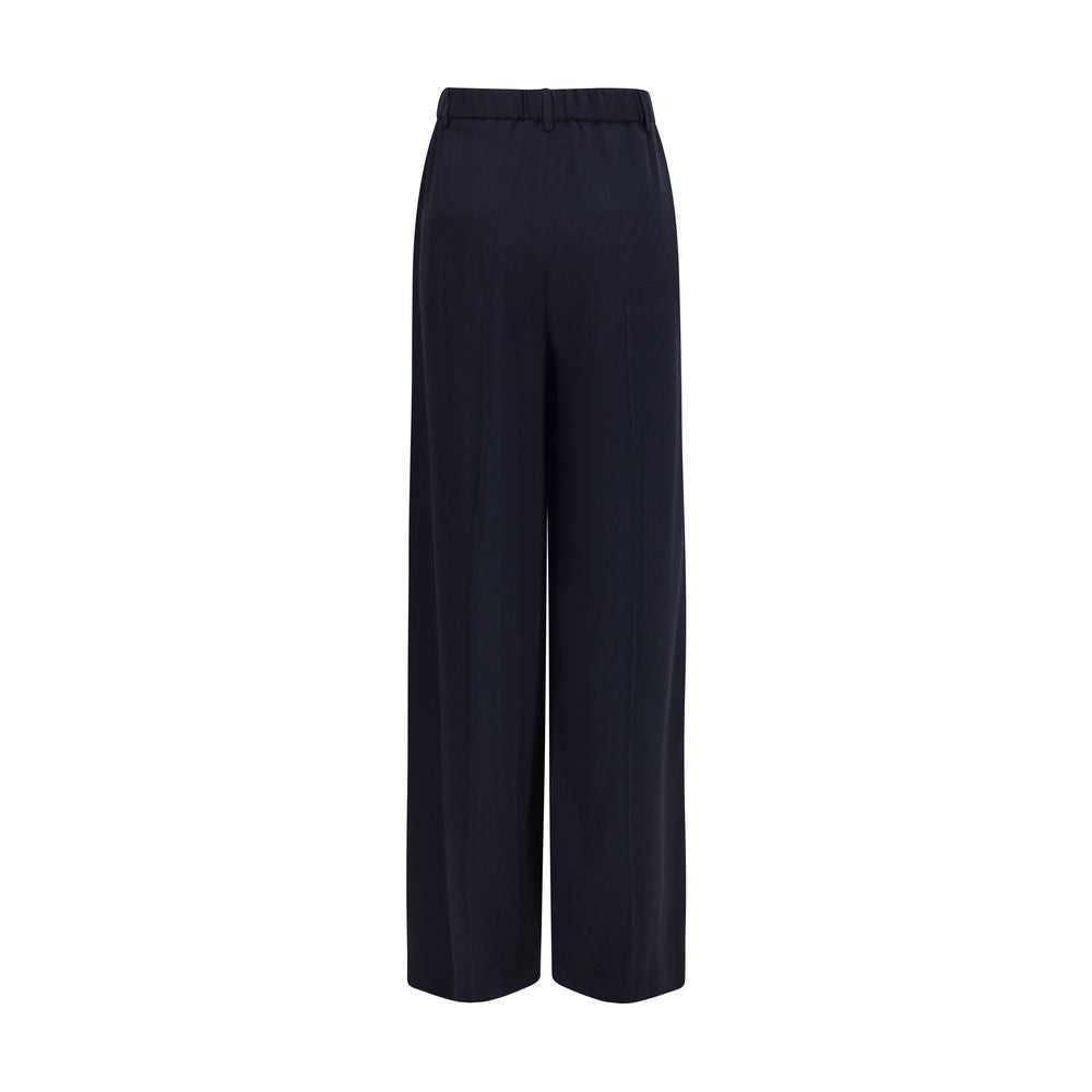 Pantalón casual de viscosa azul Gucci