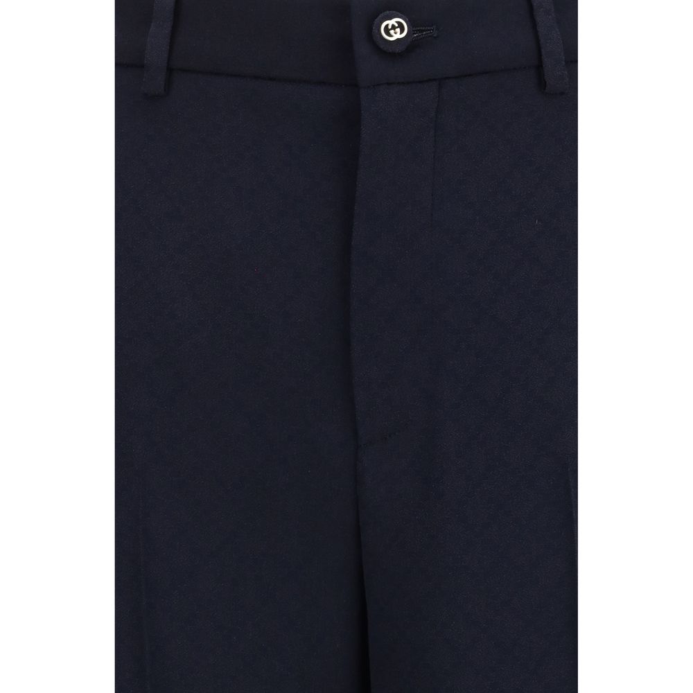 Pantalón casual de viscosa azul Gucci