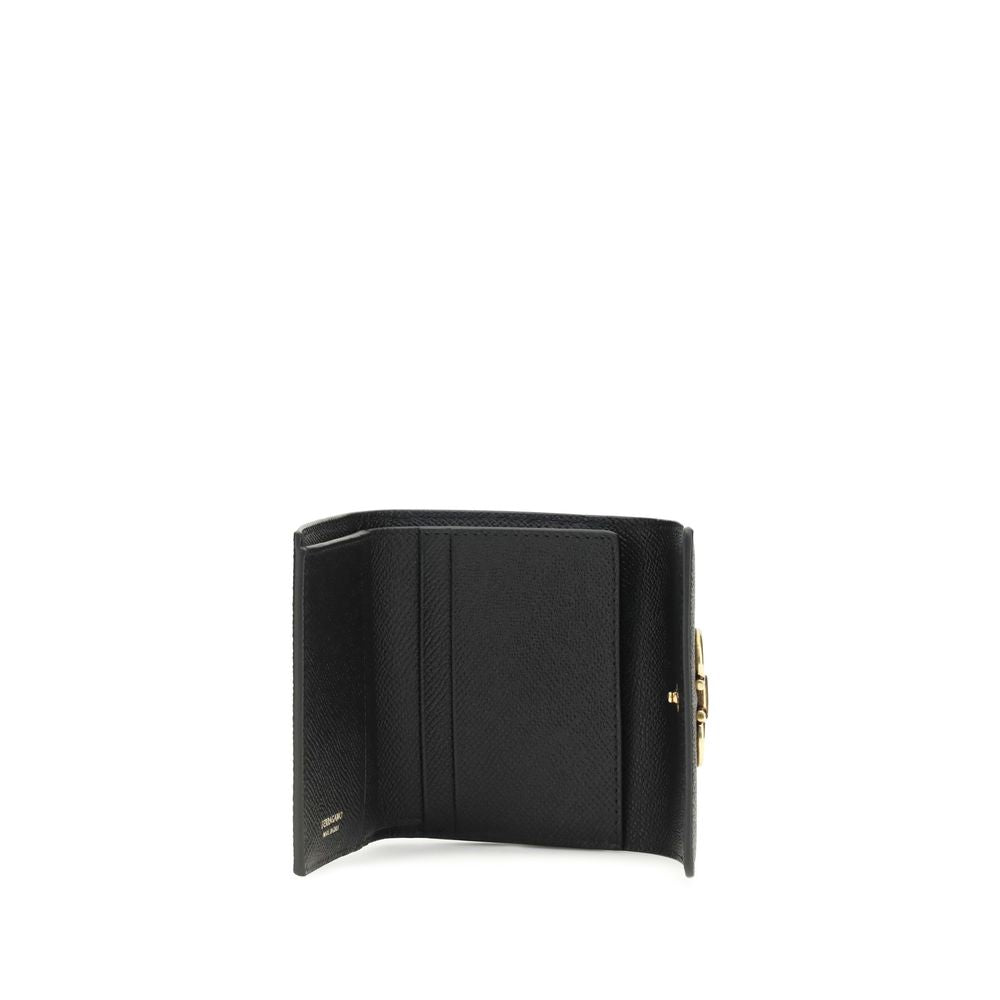 Cartera Ferragamo de piel de becerro negra Bos Taurus
