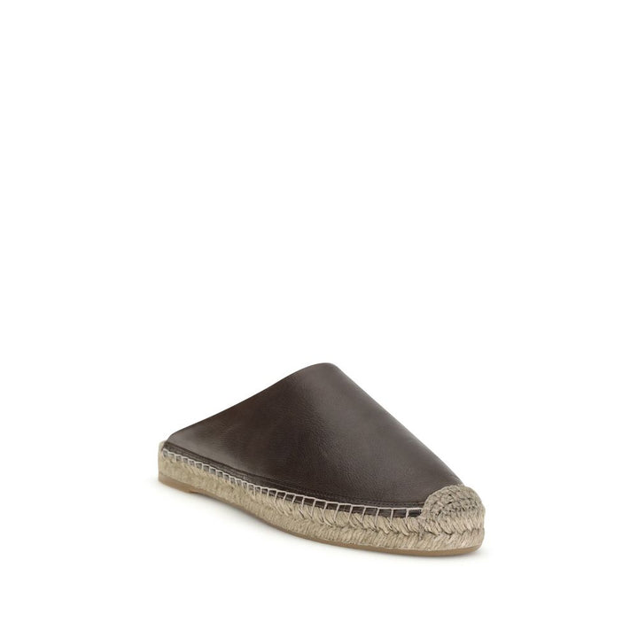 Espadrillas Brunello Cucinelli de piel de becerro marrón Bos Taurus