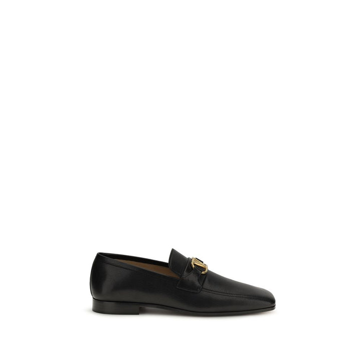 Mocasines sin cordones Valentino Garavani negros de piel de cabra
