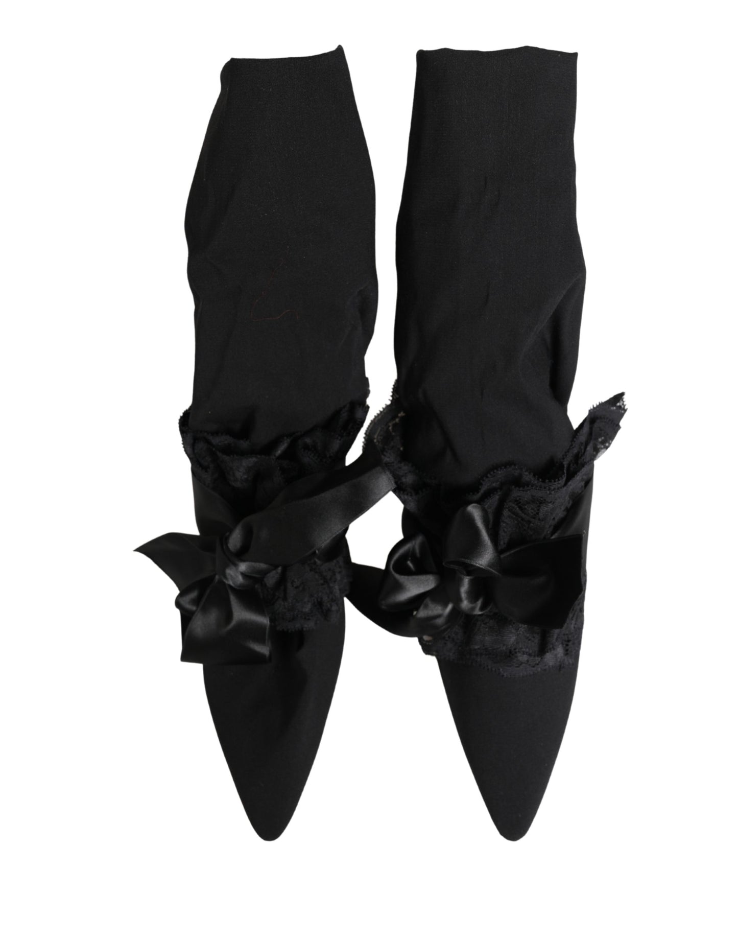 Dolce & Gabbana Black Suede Mid Calf Boots Shoes