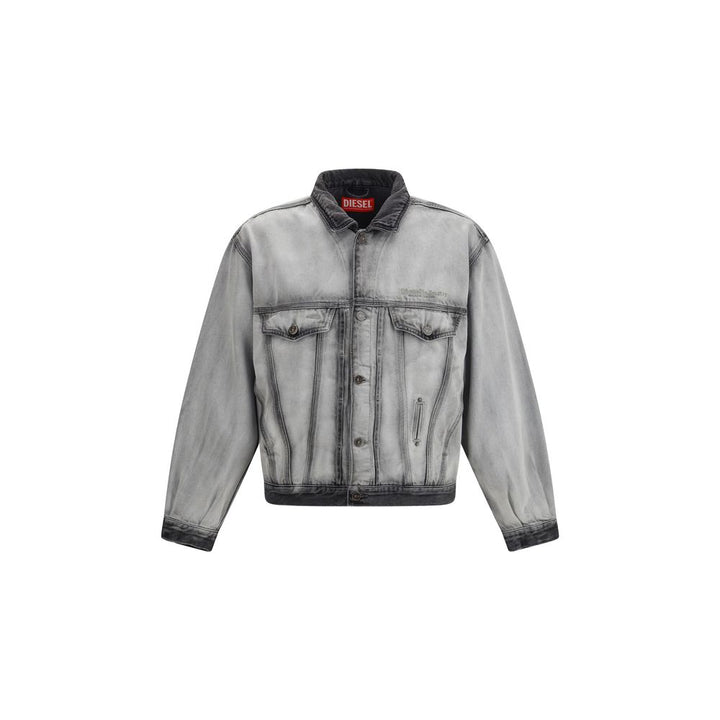 Diesel Gray Cotton Denim Jacket