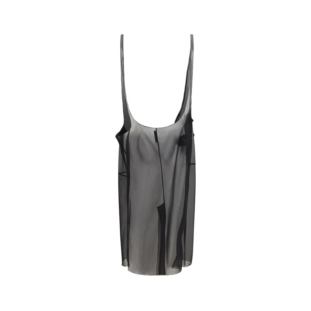 Falda midi Prada de poliéster negra