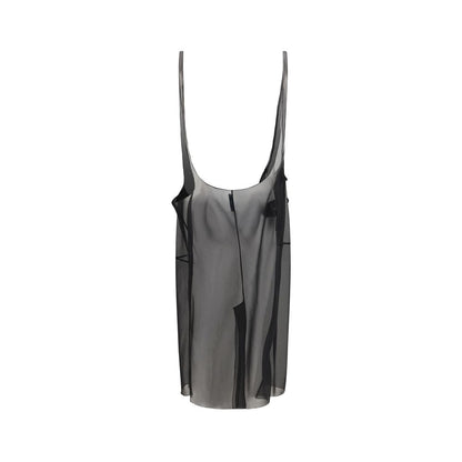 Falda midi Prada de poliéster negra