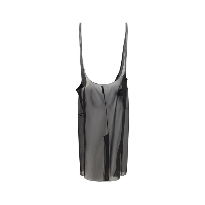 Falda midi Prada de poliéster negra
