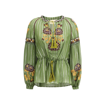 Valentino Bicolor Silk Pattern Shirt