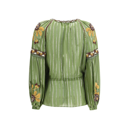 Valentino Bicolor Silk Pattern Shirt