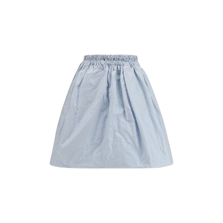 Falda larga de seda azul de Prada