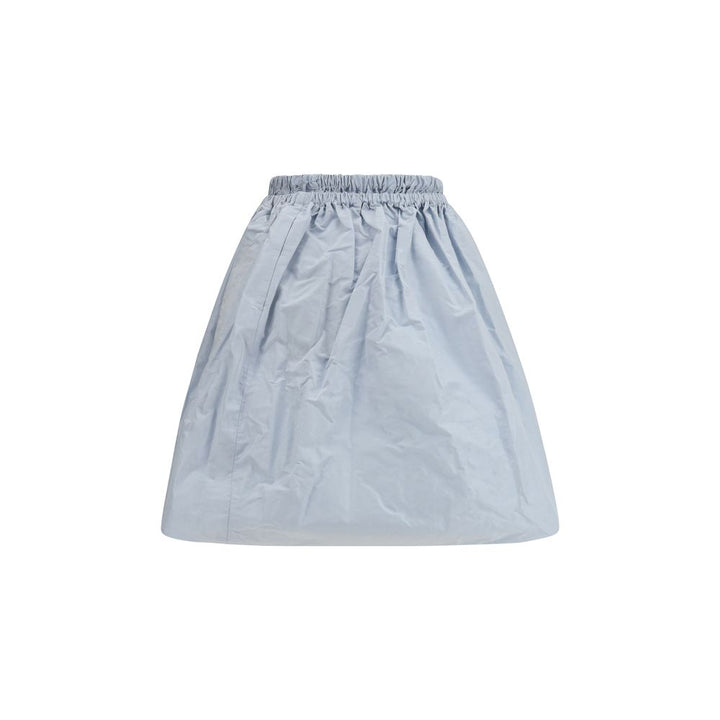 Falda larga de seda azul de Prada