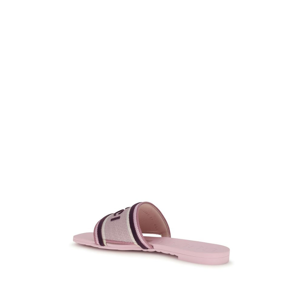 Sandales plates en coton multicolore Gucci