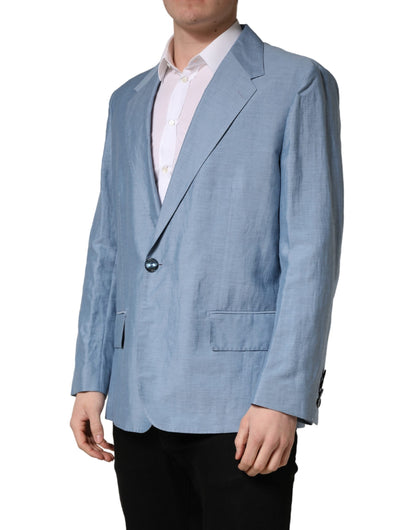 Blazer de hombre Dolce & Gabbana Light Blue de un solo botón