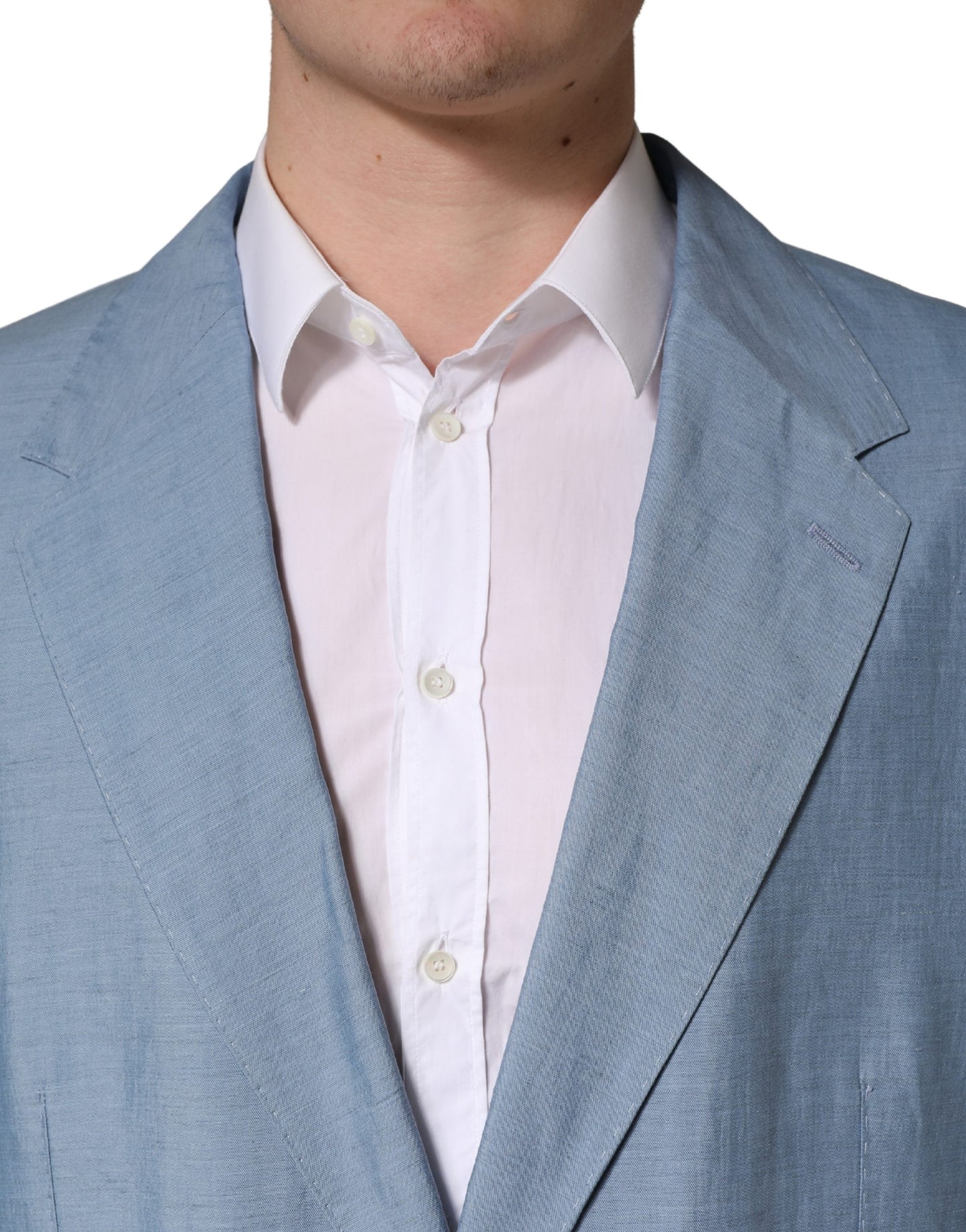 Blazer de hombre Dolce & Gabbana Light Blue de un solo botón