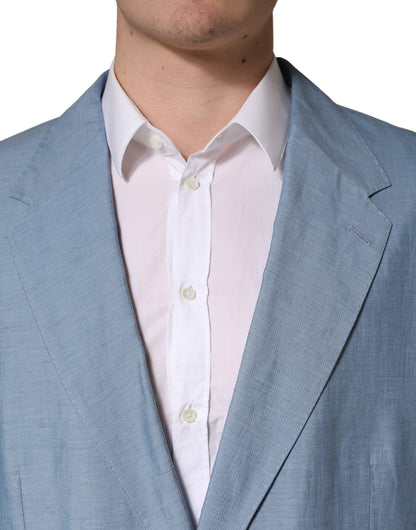 Blazer de hombre Dolce & Gabbana Light Blue de un solo botón