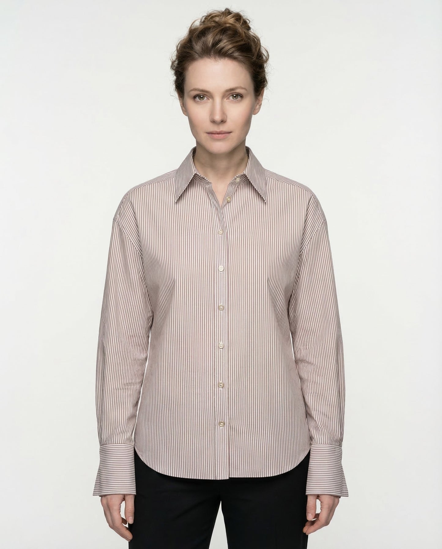 Brunello Cucinelli White Cotton Pattern Shirt