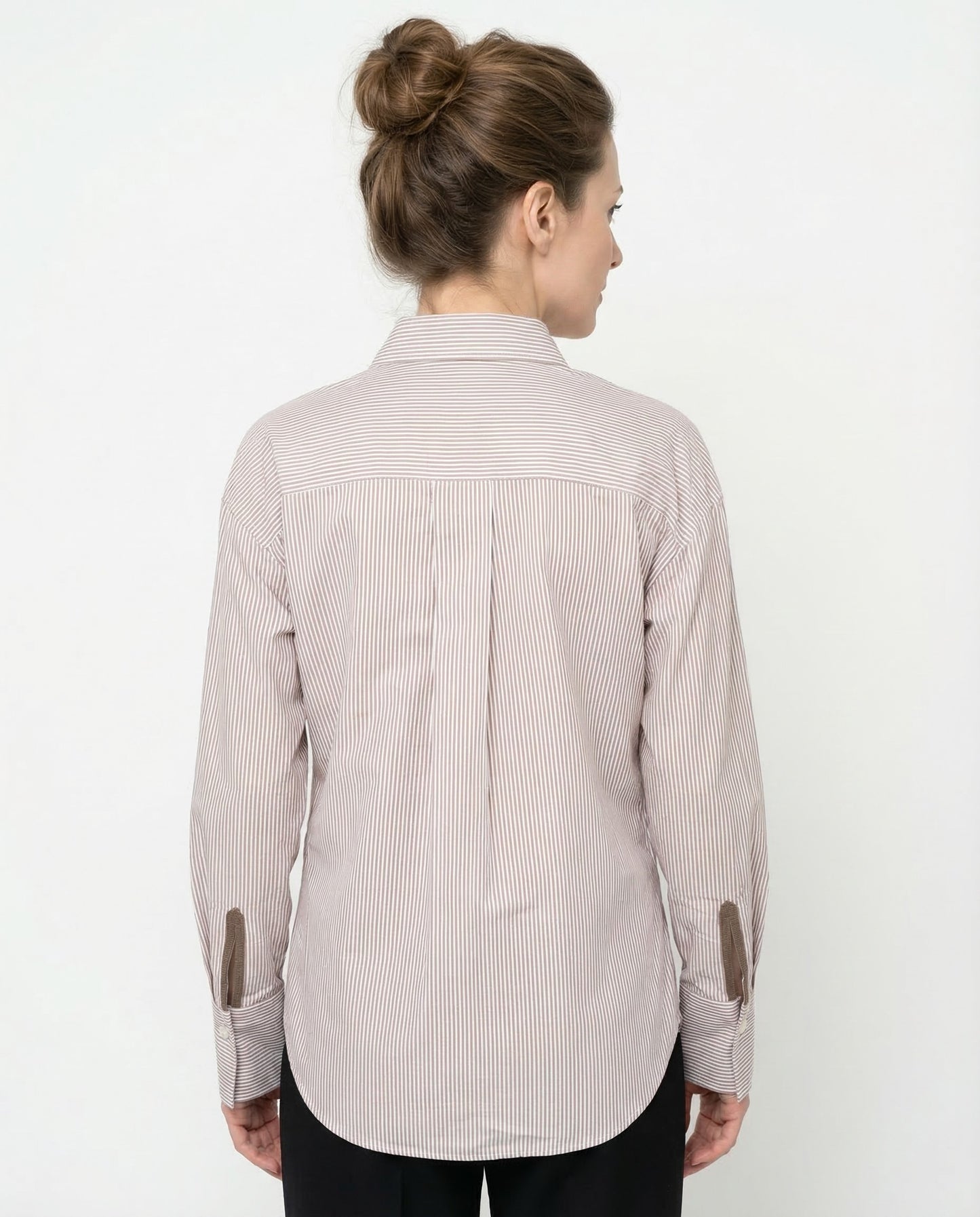 Brunello Cucinelli White Cotton Pattern Shirt