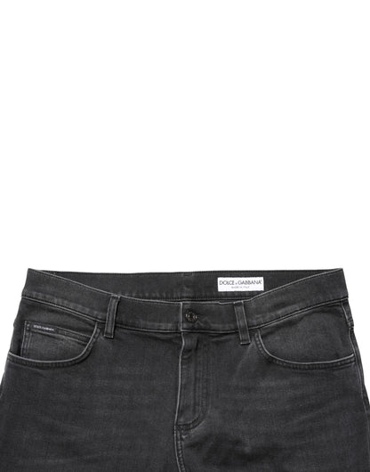 Dolce & Gabbana Black Cotton Stretch Regular SkinnyDenim Jeans