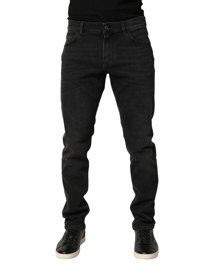 Dolce & Gabbana Black Cotton Stretch Regular SkinnyDenim Jeans
