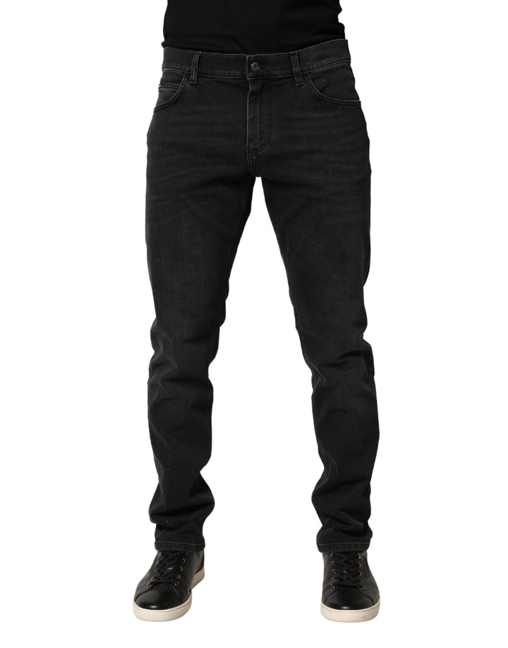 Dolce & Gabbana Black Cotton Stretch Regular SkinnyDenim Jeans