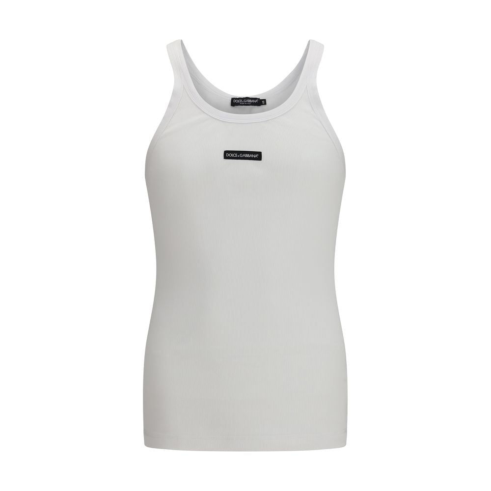 Top de algodón blanco Dolce & Gabbana