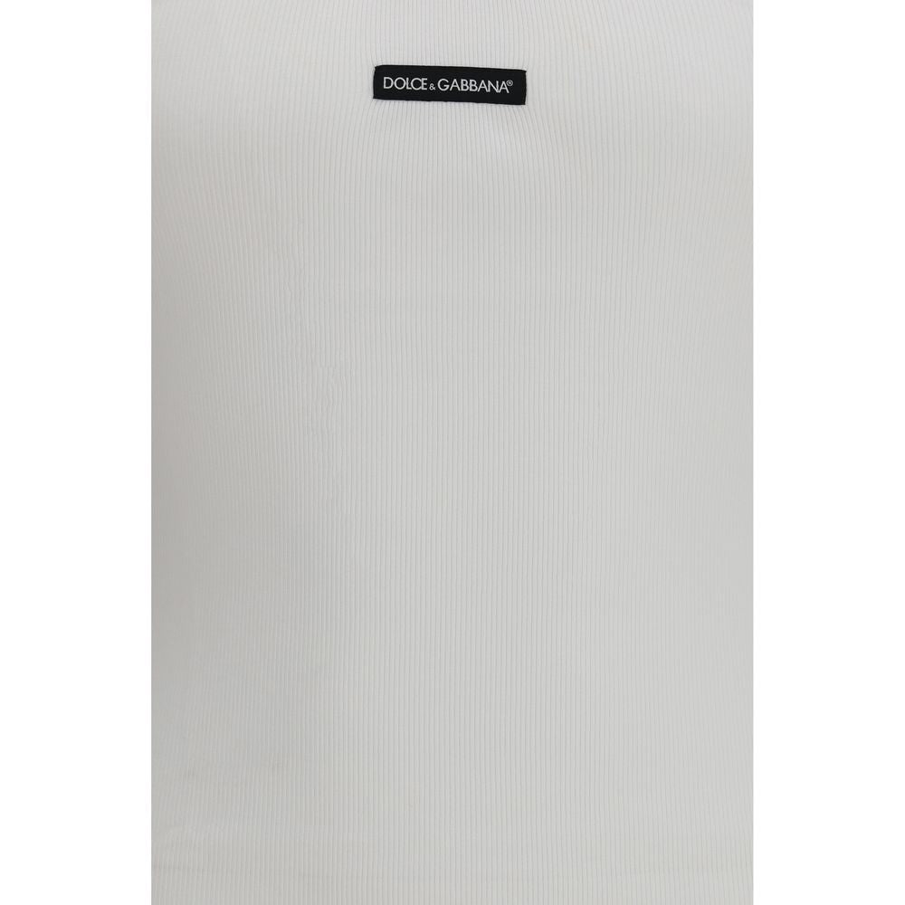 Top de algodón blanco Dolce & Gabbana