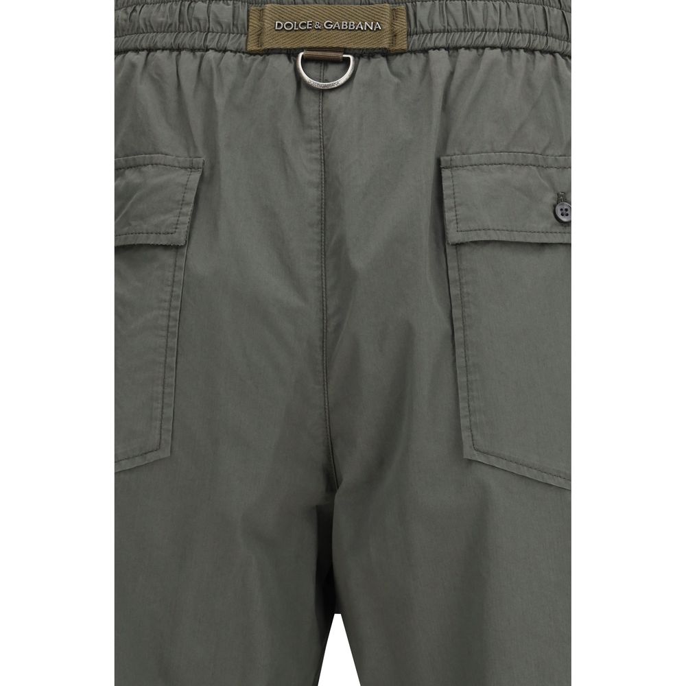 Dolce & Gabbana Gray Cotton Bermuda Shorts