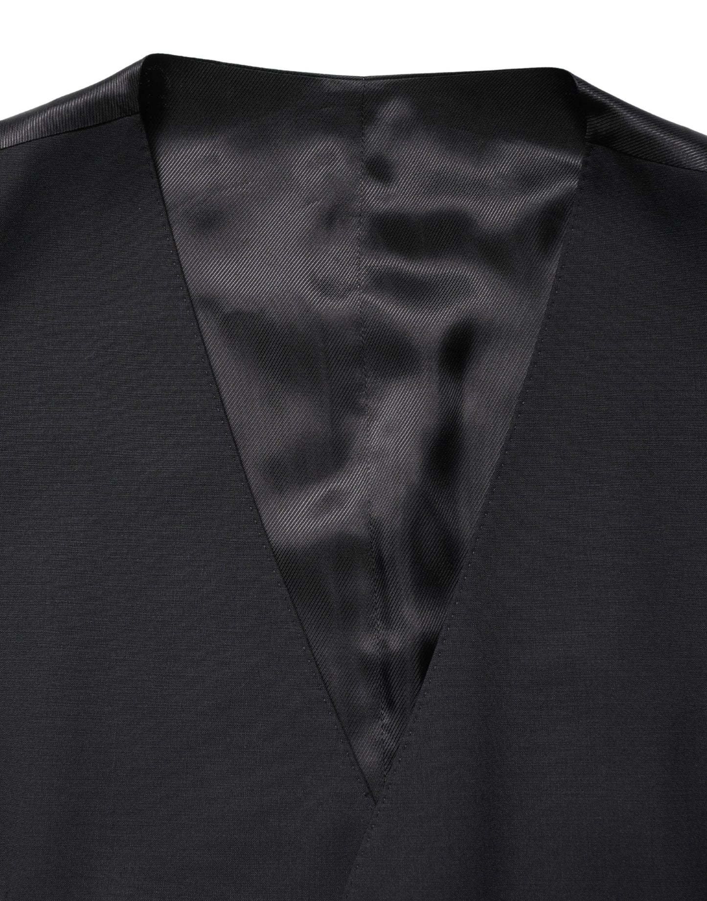 Chaleco Dolce & Gabbana negro de lana de un solo botón