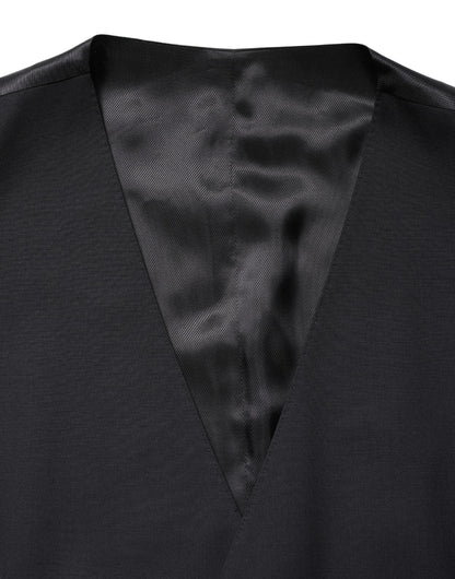 Chaleco Dolce & Gabbana negro de lana de un solo botón
