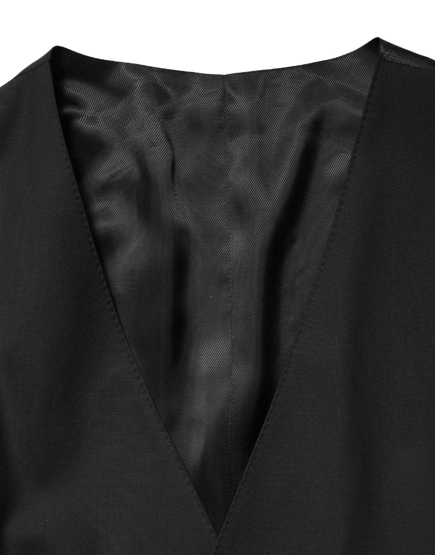 Chaleco Dolce & Gabbana negro de lana de un solo botón