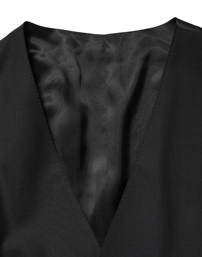 Chaleco Dolce & Gabbana negro de lana de un solo botón