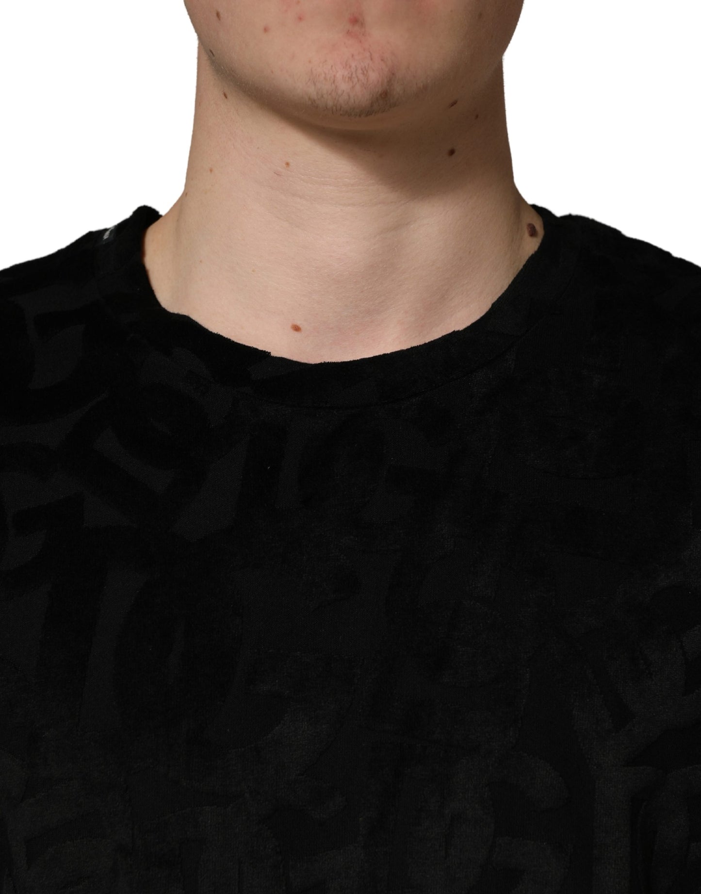 Camiseta casual negra Dolce & Gabbana con estampado del logo DG Mania