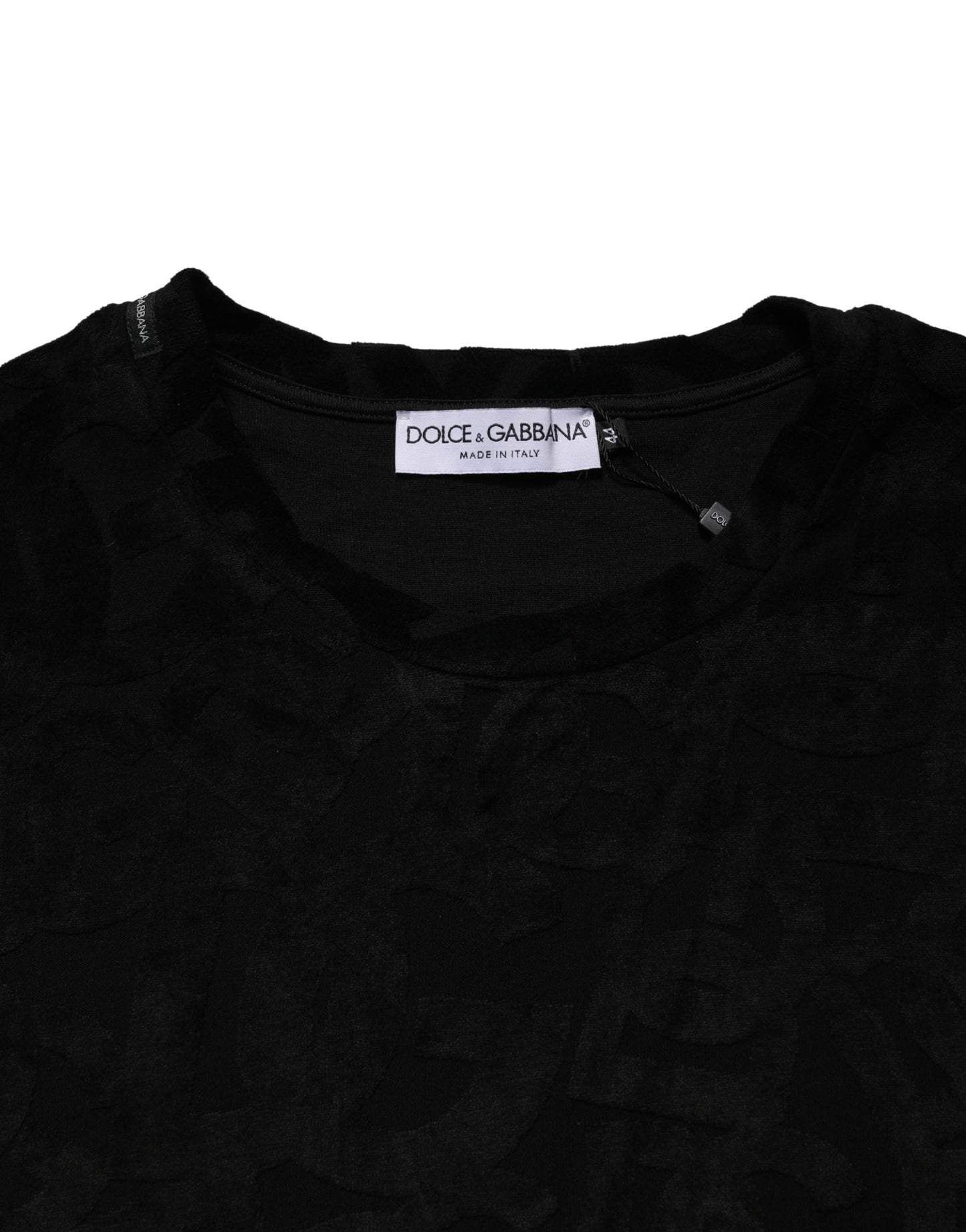 Camiseta casual negra Dolce & Gabbana con estampado del logo DG Mania