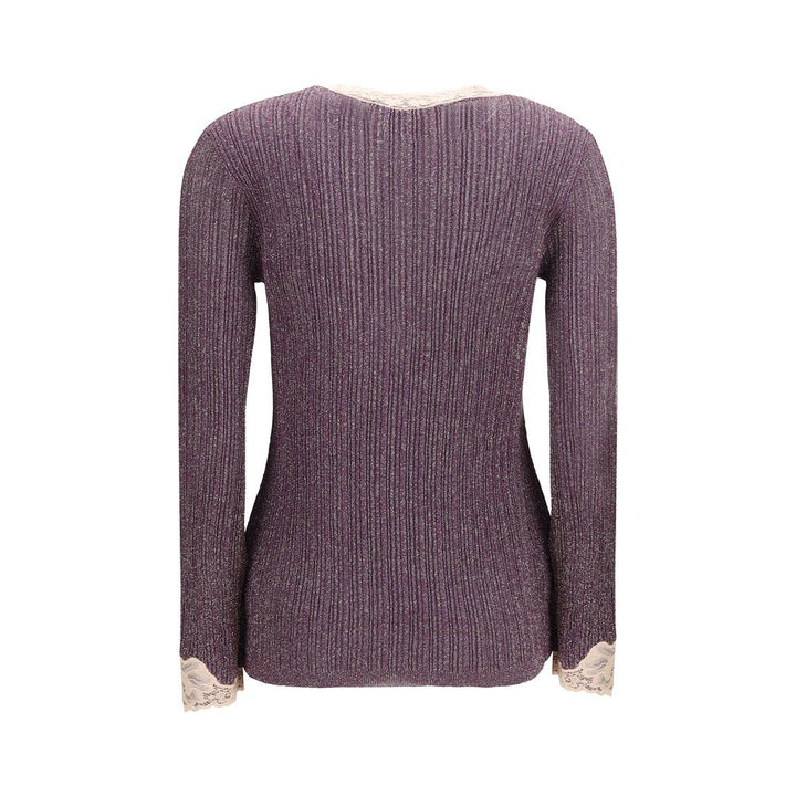 Valentino Garavani Purple Viscose Cardigan