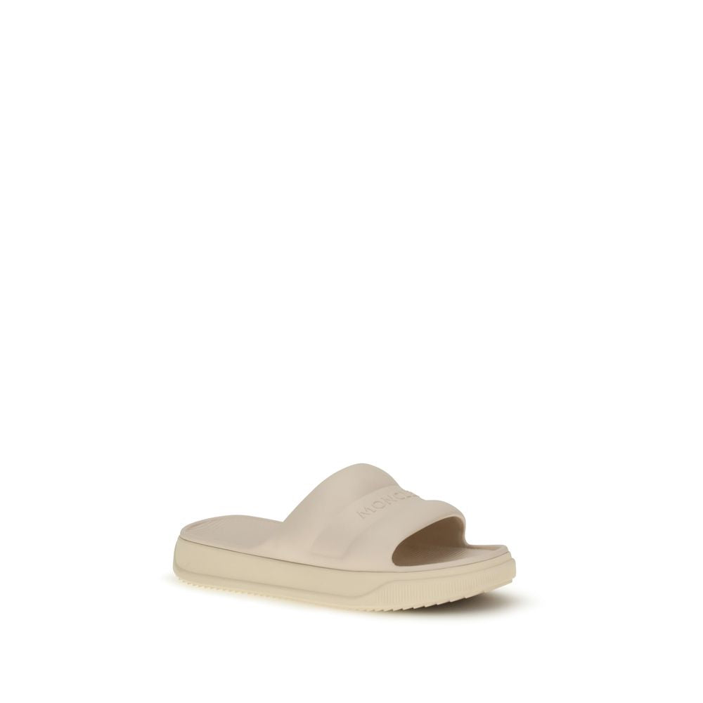 Mules Moncler en caoutchouc beige