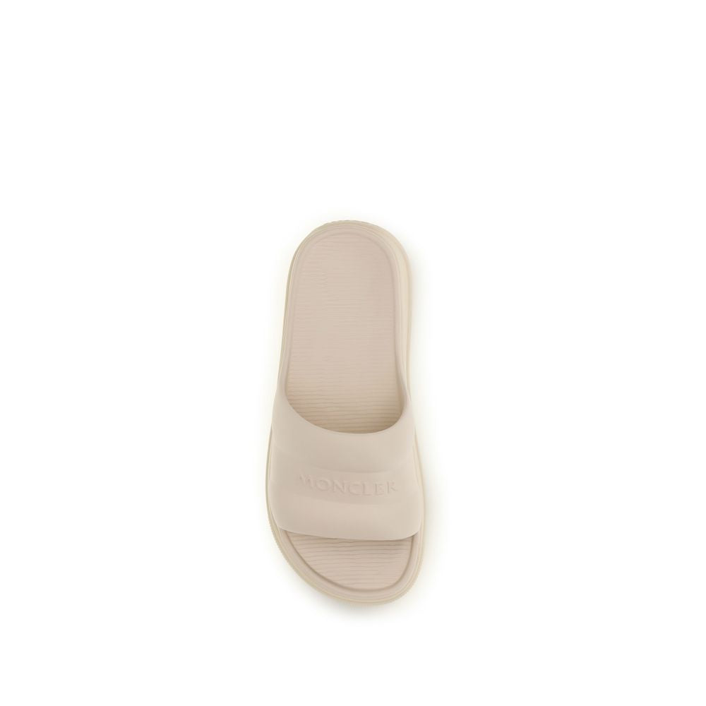 Mules Moncler en caoutchouc beige