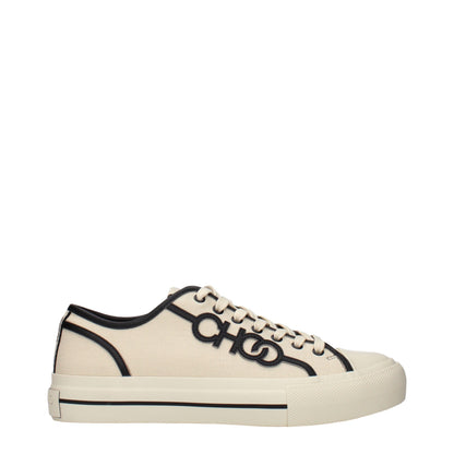 Jimmy Choo Beige Fabric Low Top Sneakers