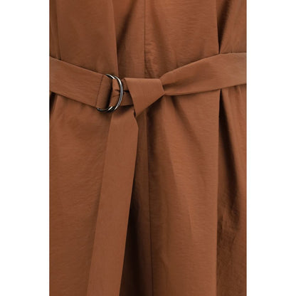 Brunello Cucinelli Brown Polyamide Casual Dress