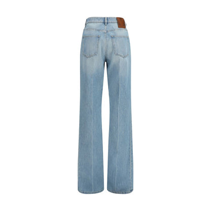 Jean en denim de coton bleu Valentino