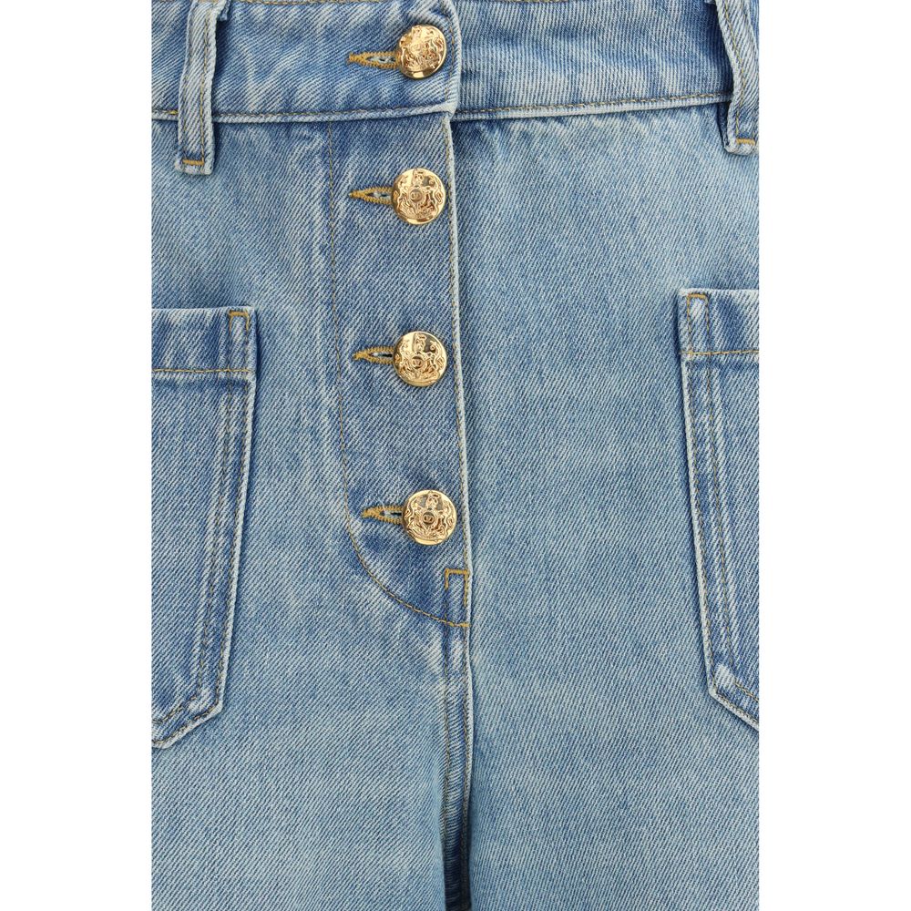 Jean en denim de coton bleu Valentino