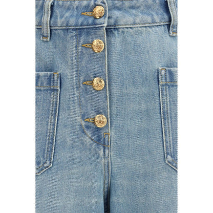 Jean en denim de coton bleu Valentino